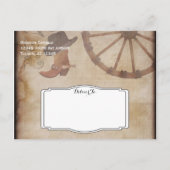 Land Westerne Cowboy Save the Date Briefkaarten (Achterkant)