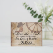 Land Westerne Cowboy Save the Date Briefkaarten (Staand voorkant)