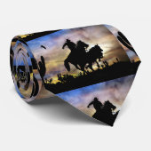 Land Westerne Cowboy Steer Roping Stropdas (Opgerold)