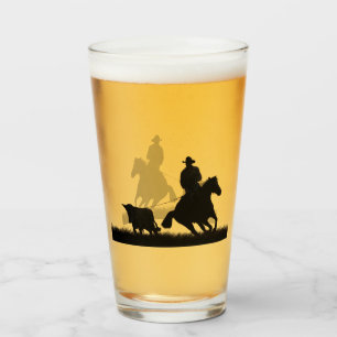 Land Westerne cowboybier of water Glas