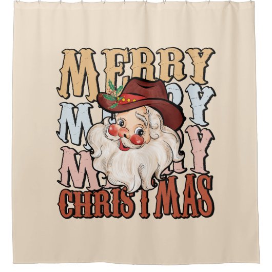 Land Westerne cowboykerst Douchegordijn (Voorkant)