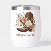 Land Westerne Cowgirl Boot met Bloemen (Achterkant)