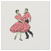 LAND Westerne Dance Couple Square Dance ANY COLO Stof (Close Up)