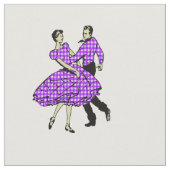 LAND Westerne Dance Couple Square Dance ANY COLO Stof (Close Up)