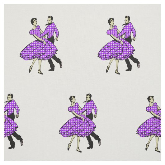 LAND Westerne Dance Couple Square Dance ANY COLO Stof (Swatch)