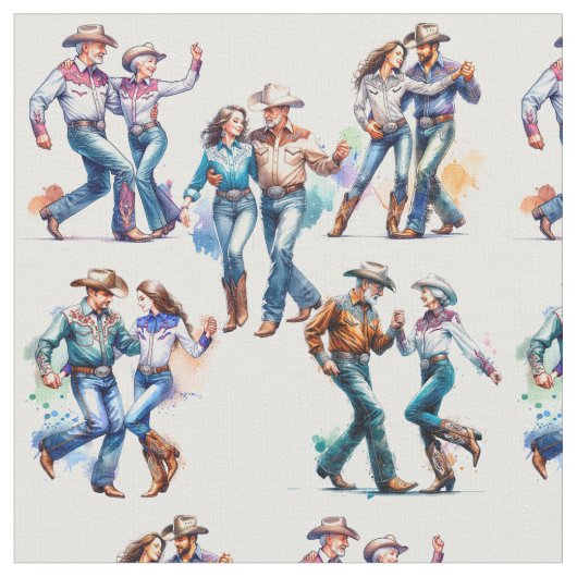 Land Westerne Dansers Verscheidenheid van koppels Stof (Close Up)