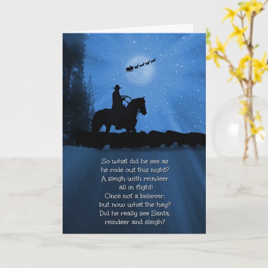 Land Westerne feestdag kerst Kaart (Gele Bloem)