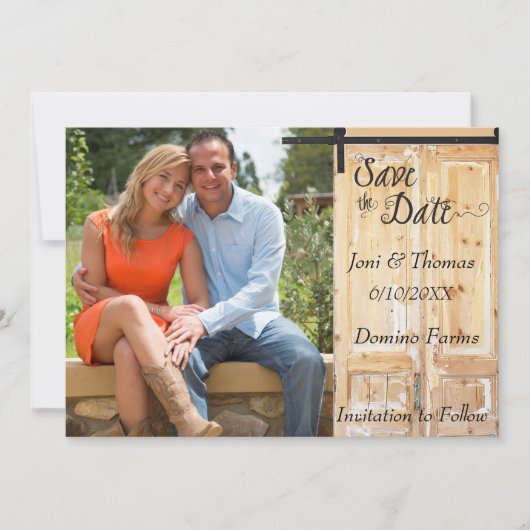 Land Westerne foto Opslaan Datum Kaart (Voorkant)