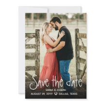 Land Westerne foto Weddenschap Save the Date