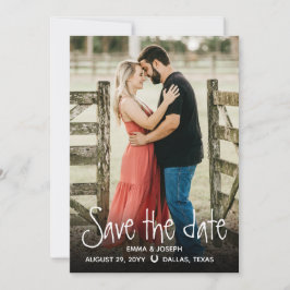 Land Westerne foto Weddenschap Save the Date