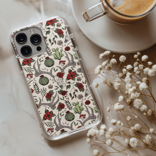 Land Westerne Kerst Bloemen Herten Hoofd Schedel Case-Mate iPhone Case