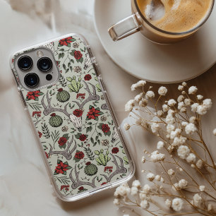 Land Westerne Kerst Bloemen Herten Hoofd Schedel Case-Mate iPhone Case
