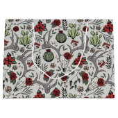 Land Westerne Kerst Bloemen Rendier Schedel Groot Cadeauzakje (Voorkant)