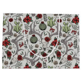 Land Westerne Kerst Bloemen Rendier Schedel Groot Cadeauzakje (Achterkant)