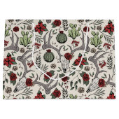 Land Westerne Kerst Bloemen Rendier Schedel Groot Cadeauzakje (Voorkant)