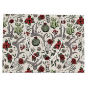 Land Westerne Kerst Bloemen Rendier Schedel Groot Cadeauzakje (Achterkant)