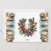 Land & Westerne kerstboom gepersonaliseerd Feestdagenkaart (Achterkant)