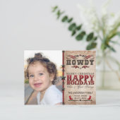 Land Westerne kerstkaarten Feestdagenkaart (Staand voorkant)