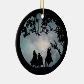 Land Westerne kerstversiering Cowboy Keramisch Ornament (Rechts)