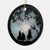 Land Westerne kerstversiering Cowboy Keramisch Ornament (Links)