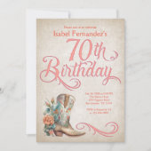 Land Westerne laarzen 70ste verjaardag Kaart (Voorkant)