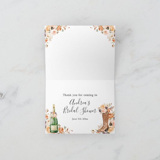 Land Westerne laarzen en bubble gevouwen Kaart (Binnen)