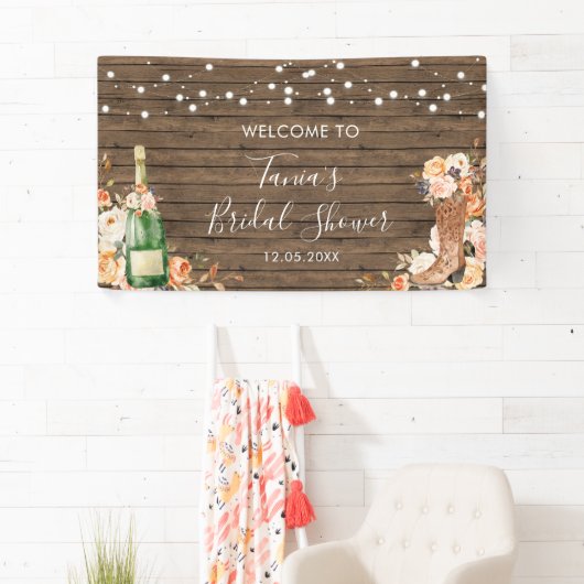 Land Westerne laarzen en bubble grote banner (Insitu)