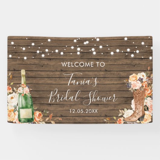 Land Westerne laarzen en bubble grote banner (Horizontaal)