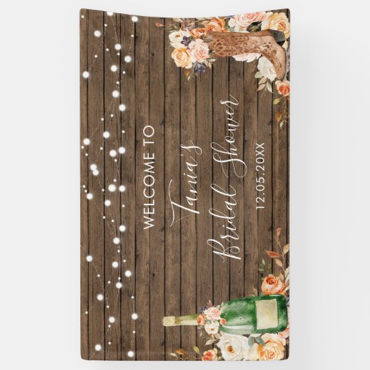 Land Westerne laarzen en bubble grote banner (Verticaal)