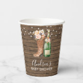 Land Westerne laarzen en Bubble Paper Cup Papieren Bekers (Achterkant)