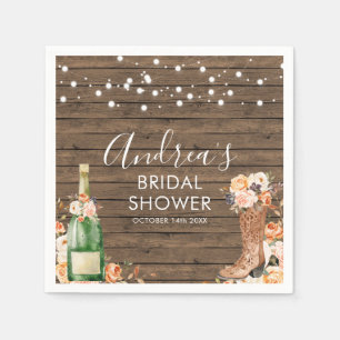 Land Westerne laarzen en bubble papieren servet