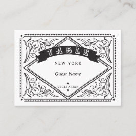 Land Westerne Maaltijdkeuze Menu Optie Trouwen Plaatskaartje