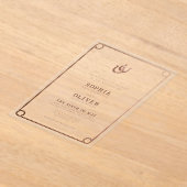 Land Westerne moderne bruiloft Acryl Uitnodigingen (Laagn)