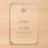 Land Westerne moderne bruiloft Acryl Uitnodigingen (Voorkant)