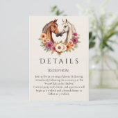 Land Westerne paarden Informatiekaartje (Staand voorkant)