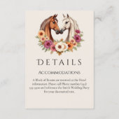 Land Westerne paarden Informatiekaartje (Achterkant)