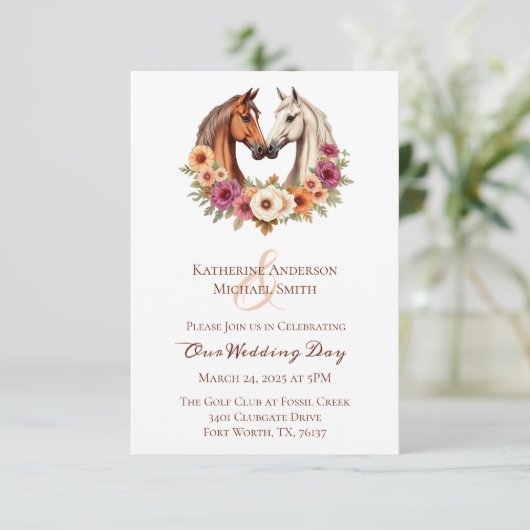 Land Westerne paarden Kaart (Staand voorkant)