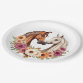 Land Westerne paarden Papieren Bordje (Gekanteld)