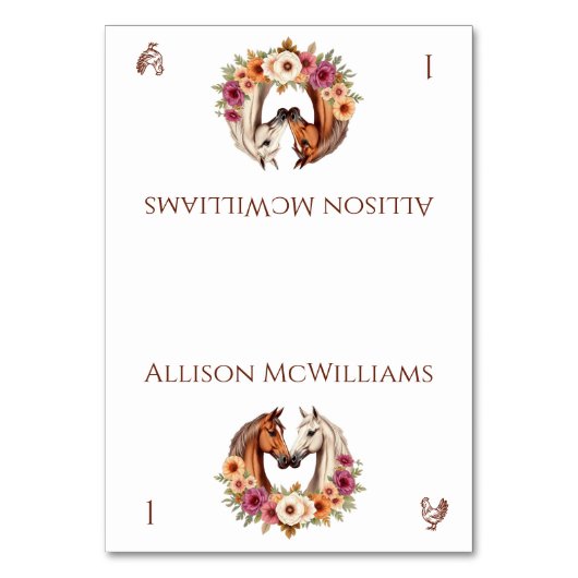 Land Westerne Paarden - Pluimvee Icon Kaart (Voorkant)