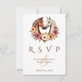 Land Westerne paarden RSVP Kaartje
