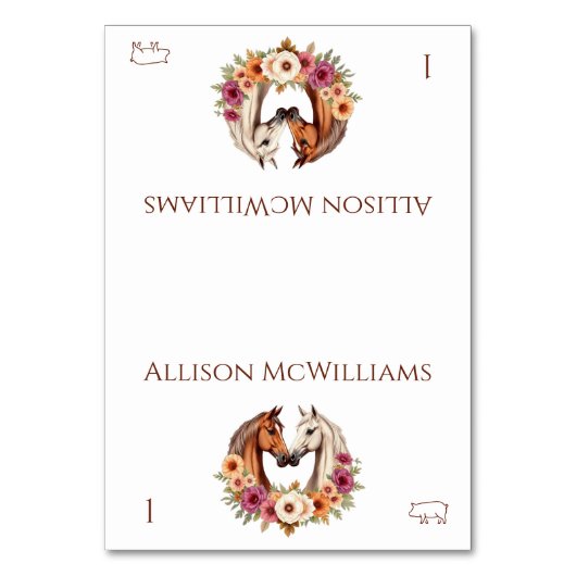 Land Westerne Paarden Varkensvlees Kaart (Voorkant)