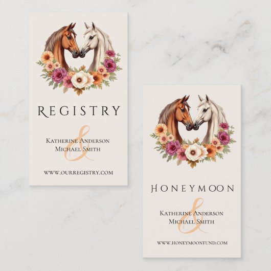 Land Westerne paarden Visitekaartje (Voorkant / Achterkant)