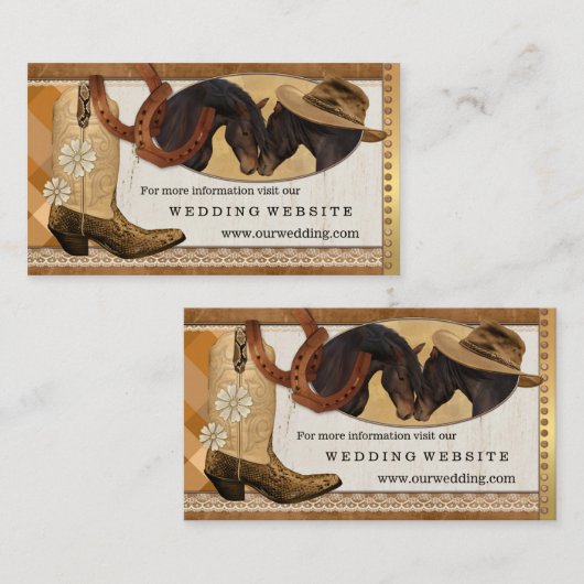 Land Westerne paarden Weddenschap Website Kaart in (Voorkant / Achterkant)