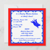 Land Westerne partij bij Rodeo Bull Rider Kaart (Achterkant)