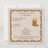 Land Westerne Partij met Cowgirl Boots en Pet Kaart (Achterkant)