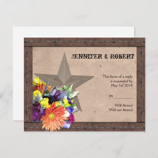 Land Westerne prikkeldraad reactie Kaart (Voorkant / Achterkant)