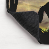 Land Westerne Roping Cowboy Desert Scene Muismat (Hoek)