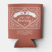 Land Westerne Rustieke Bloemen Terracotta Huwelijk Blikjeskoeler (Voorkant)