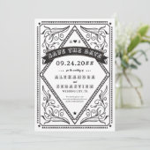 Land Westerne rustieke bruiloft Save the Date Kaart (Staand voorkant)