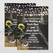 Land Westerne rustieke schuur bruiloft uitnodiging (Voorkant / Achterkant)